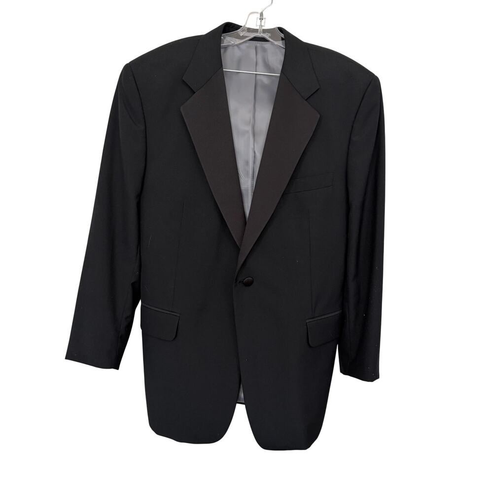 Andre Vachon Black Blazer Suit Jacket Sport Coat Men's Size 46R